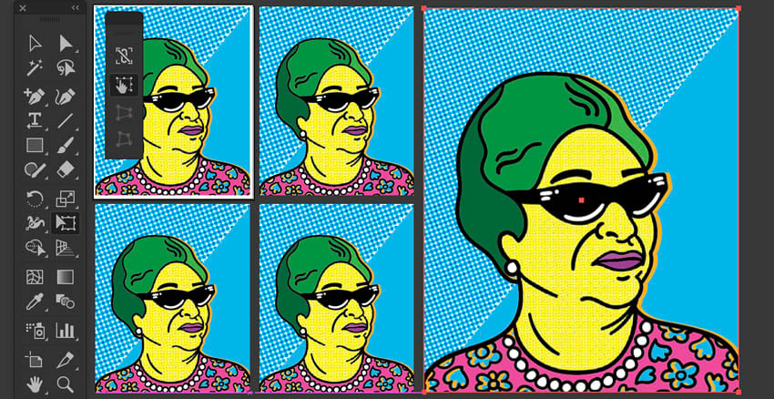 Use Free Transform Tool to Scale