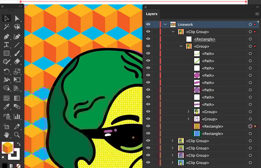 Control Layer sublayers to duplicate and fill attern