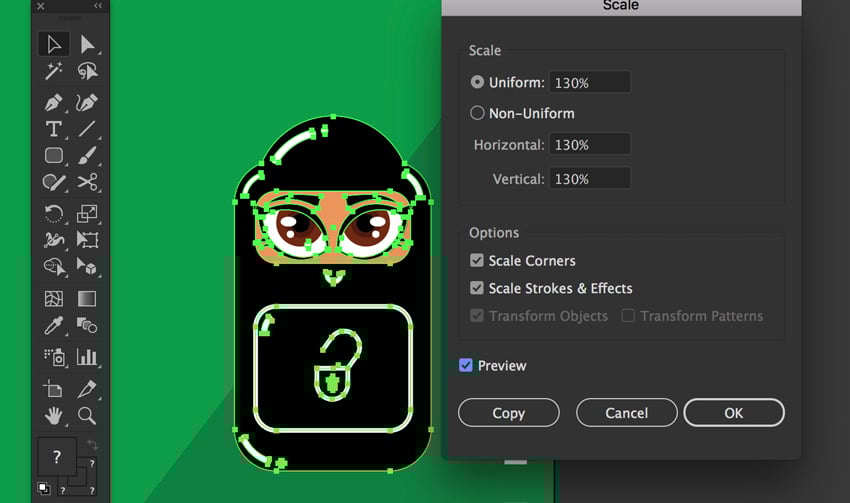 Group and Uniform Scale object by 130
