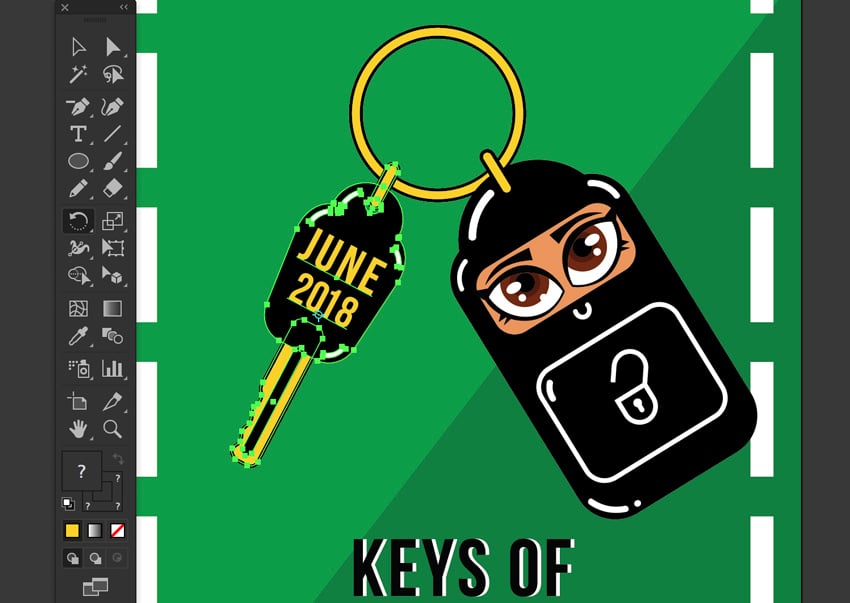 Rotate tool to rotate shapes and objects