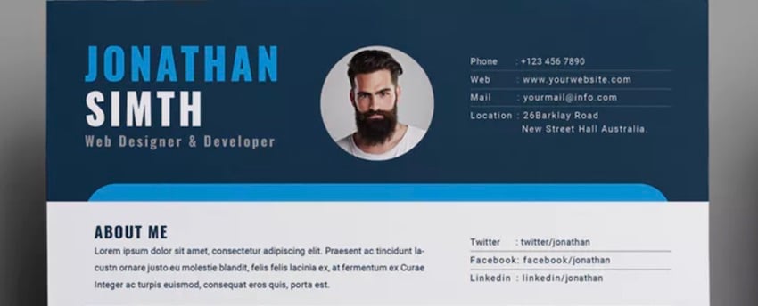 Resume-Header-Contact-Info