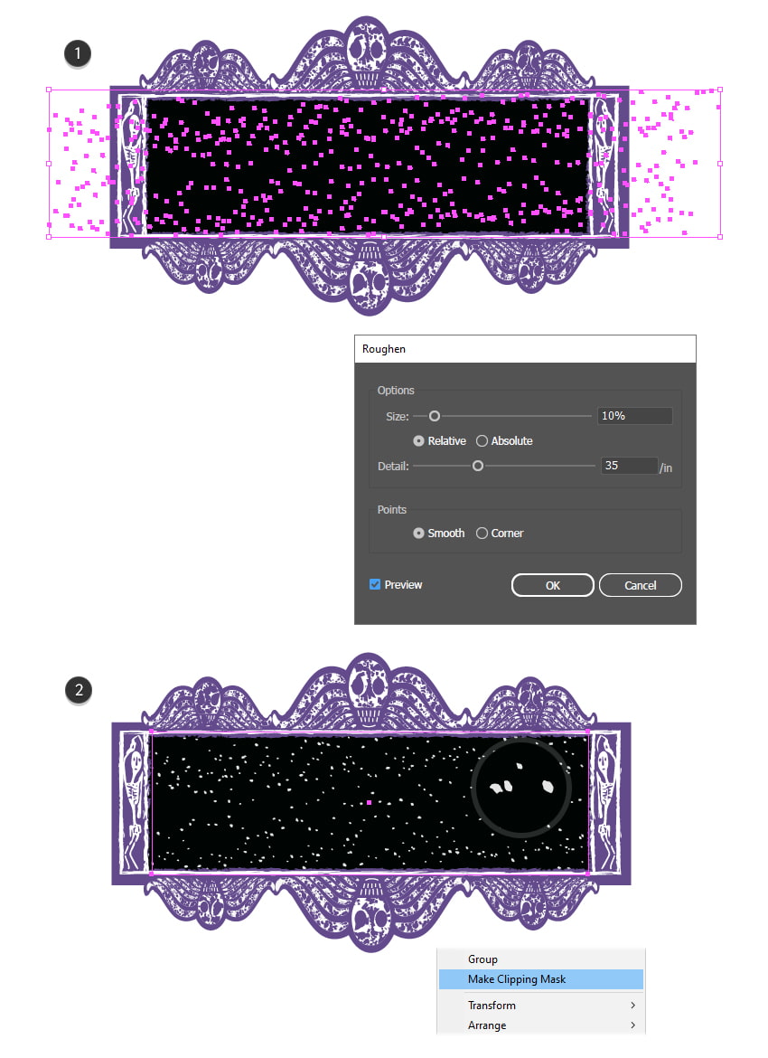 How to distort the sprinkles texture 