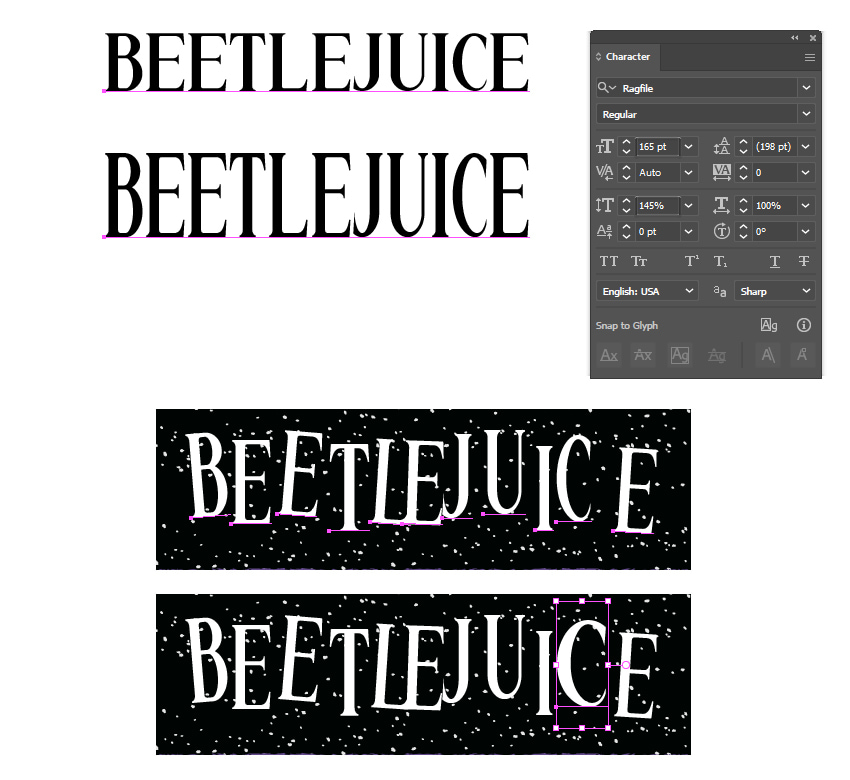 How to type the beetlejuice font