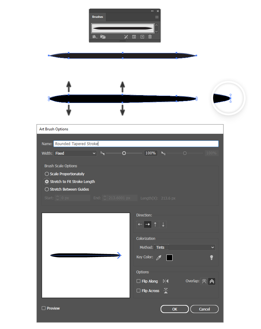 How to save a new tapered brush in Illustrator