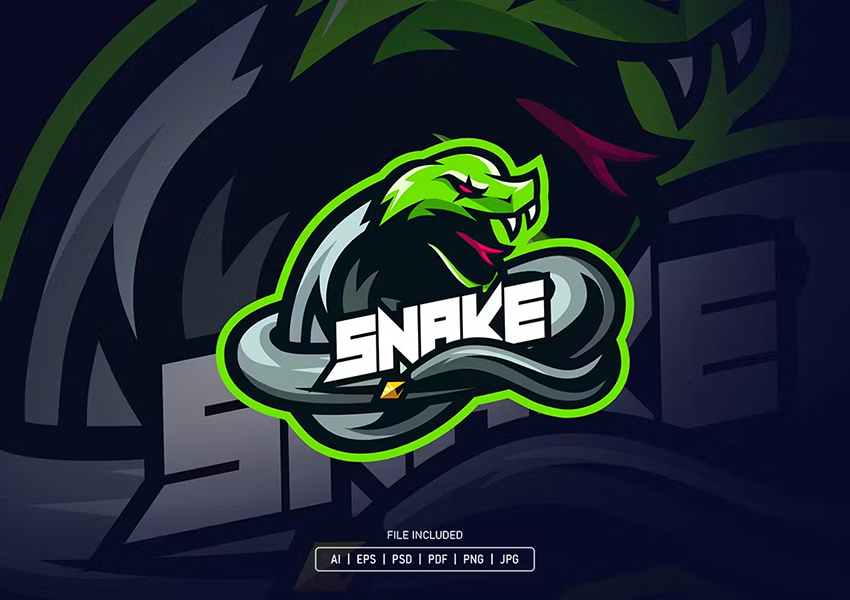 Snake logo available on Envato Elements 