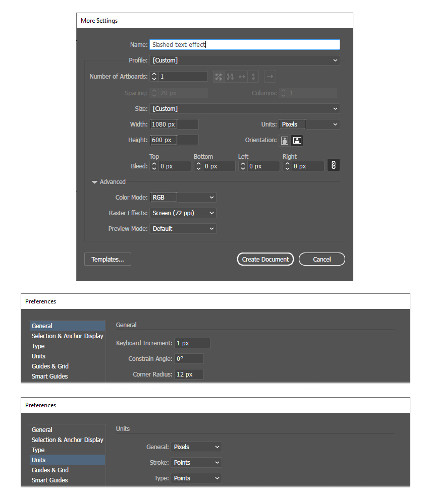 How to open a new document in Illustrator 