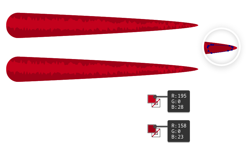 how to color the tentacle Illustrator brush