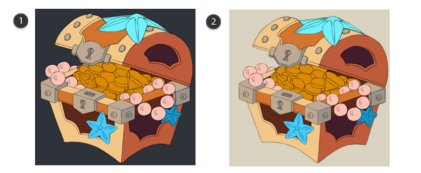 Two background color variations
