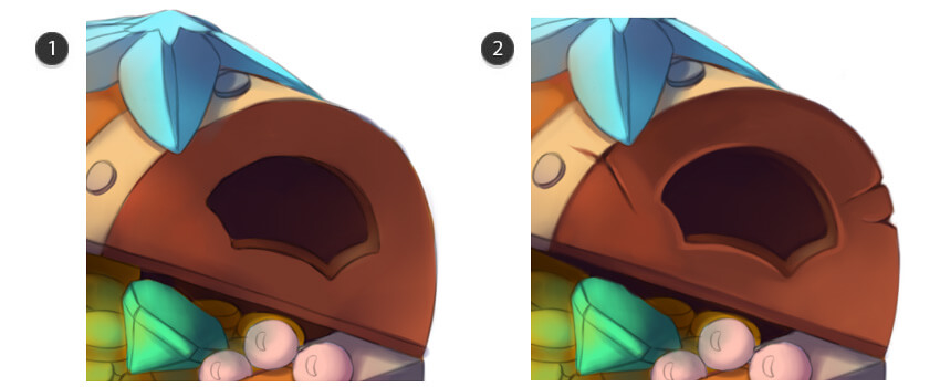 Close-up of the side