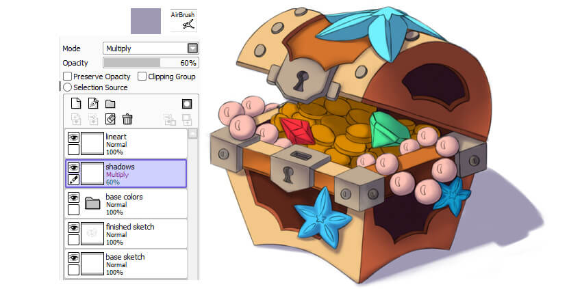 Adding layer with shadows