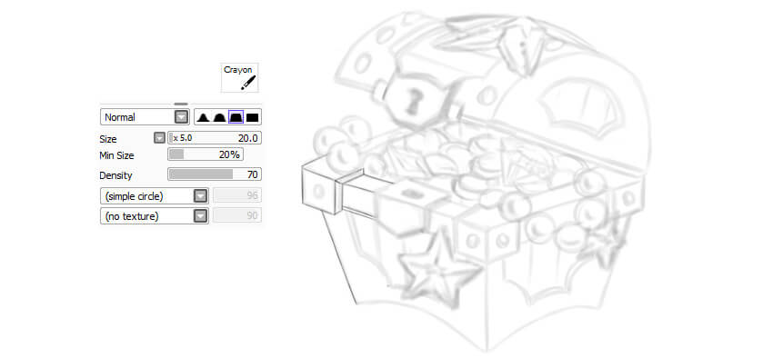Beginning work on line art