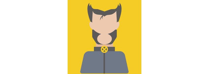 Dogukan Binici commented with their own take on a flat X-Men themed icon tutorial by Yulia Sokolova