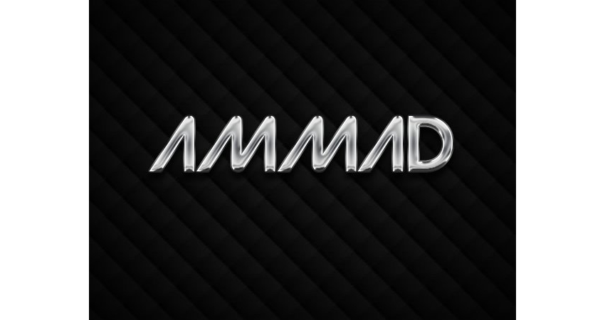 User ammad created a personalized version of a metallic text effect tutorial by Enrique Elicabe