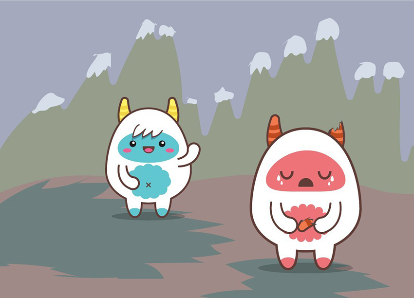User NataBena shared their result from a cute yeti vector tutorial by Amanda Tepie