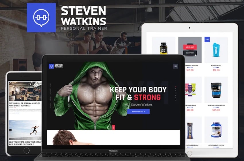 gym trainer website template