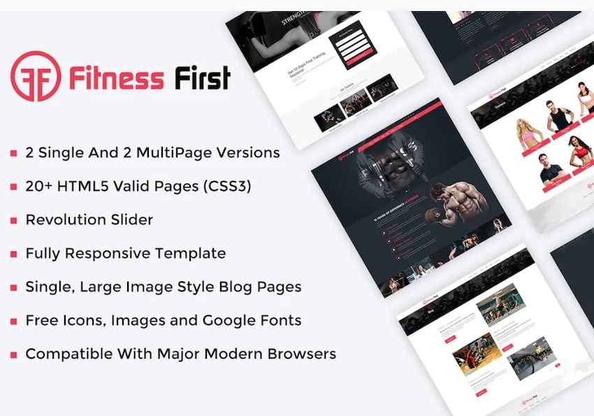 fitness gym html template