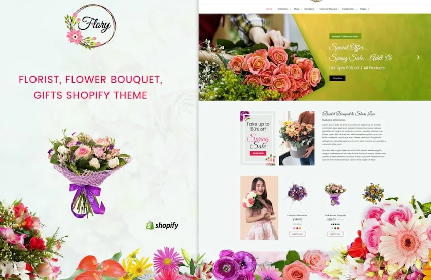 Flory florist Shopify theme 