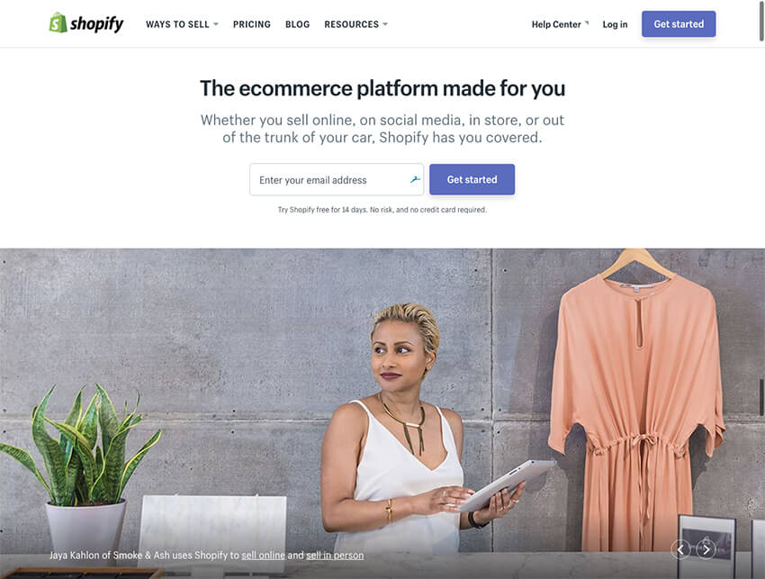 Shopify ecommerce platform