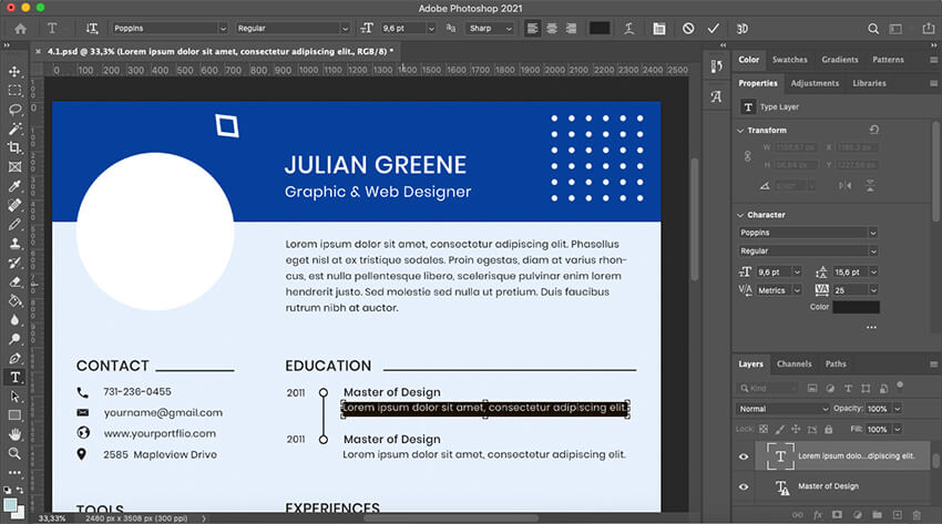 adding education information