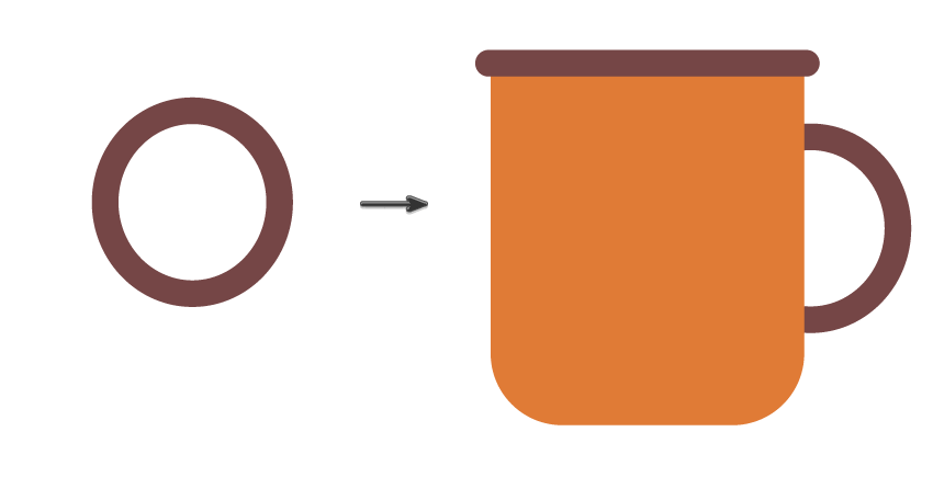 how to create the handle of the cup