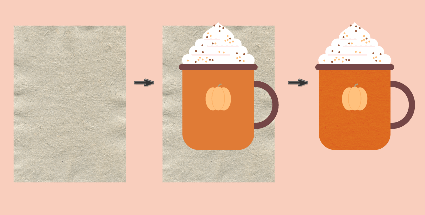 how to apply texture to the cup