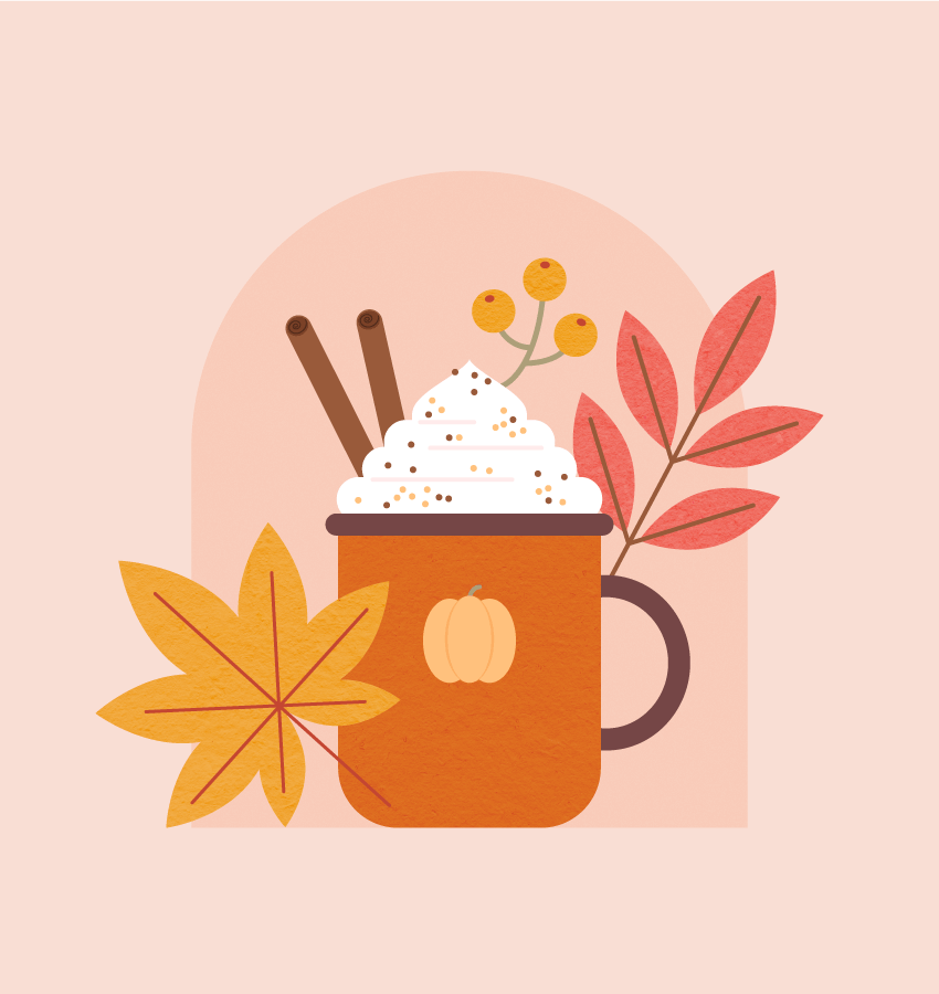 how to place the maple leaf branch on the cup