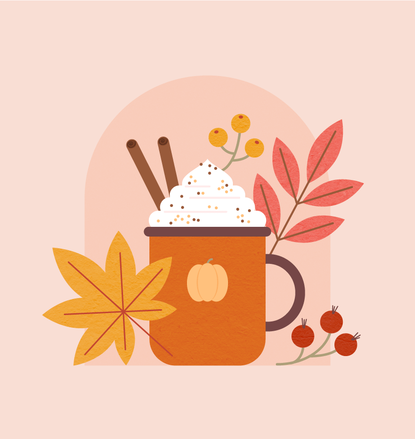 how to place the red berry branch on the cup