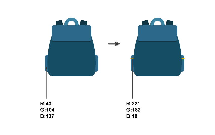 creating the backpack side pockets