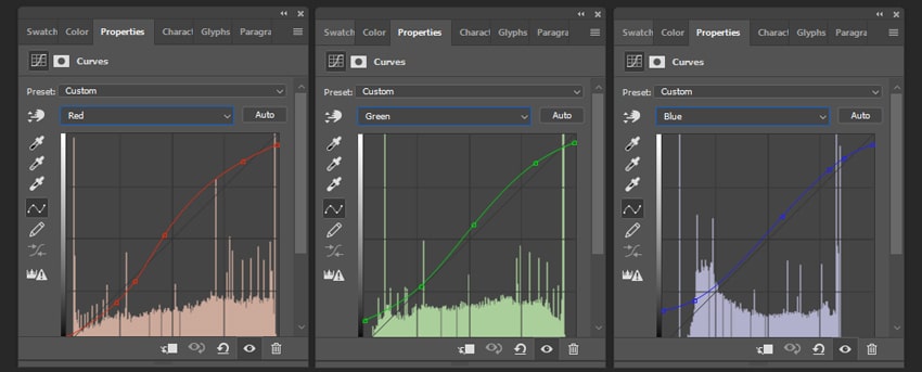 Creating the curves color correction