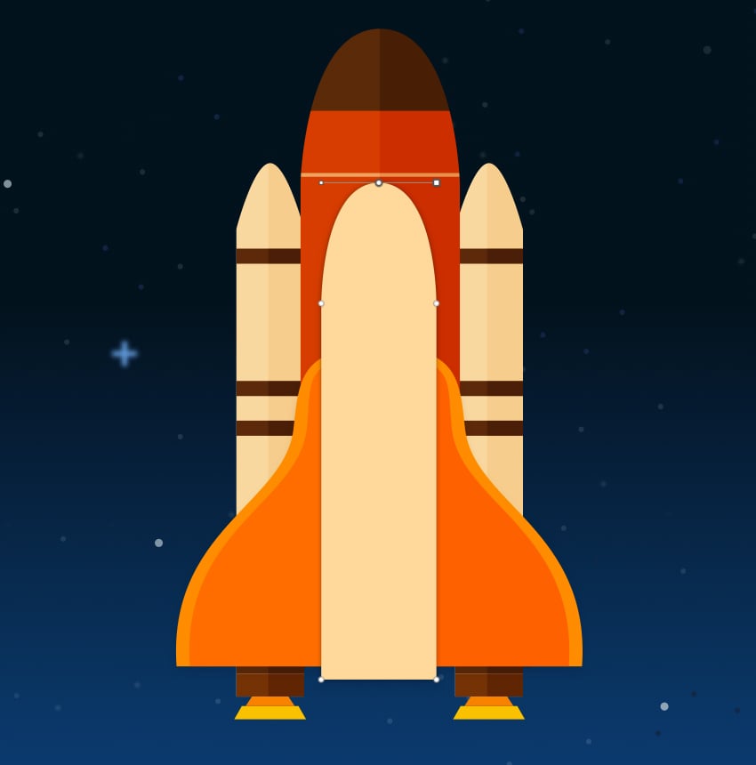 Space shuttle body - adjust nose