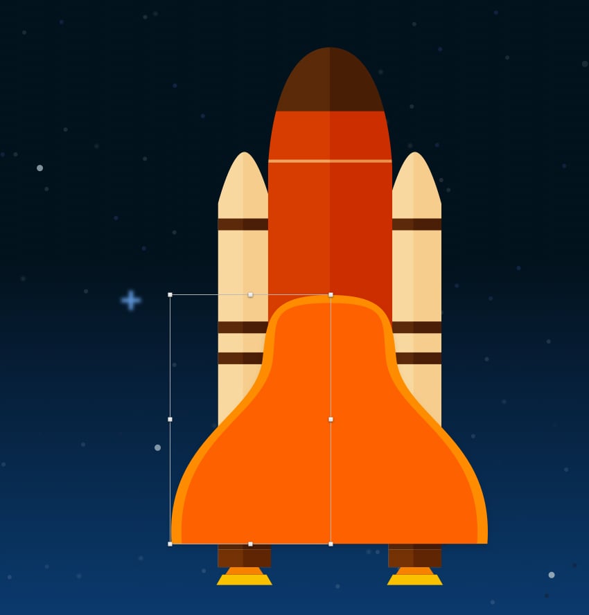 Duplicate delta wing and move it to the left