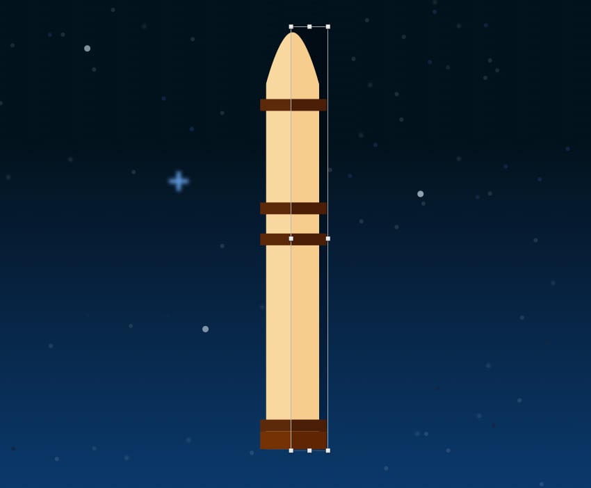 Rocket booster shadow - adjust blending and opacity