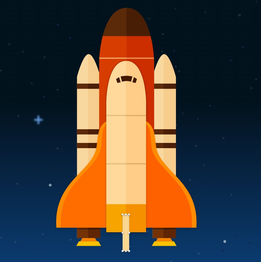 Draw vertical tail shape