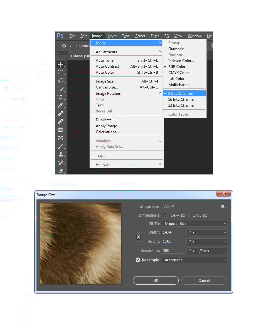 Checking image size and mode