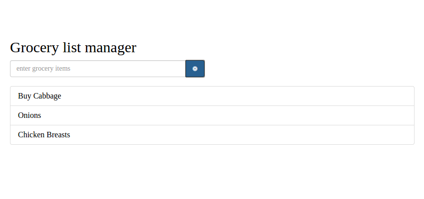 Grocery List Manager App