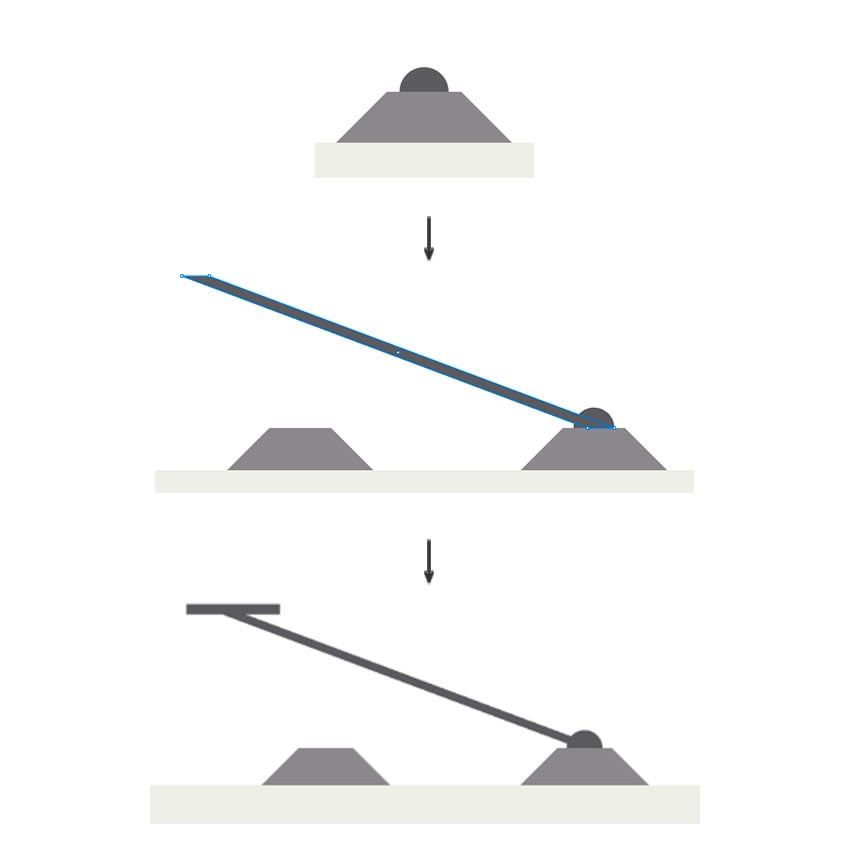 Adding rectangles and ellipse for the tram rails