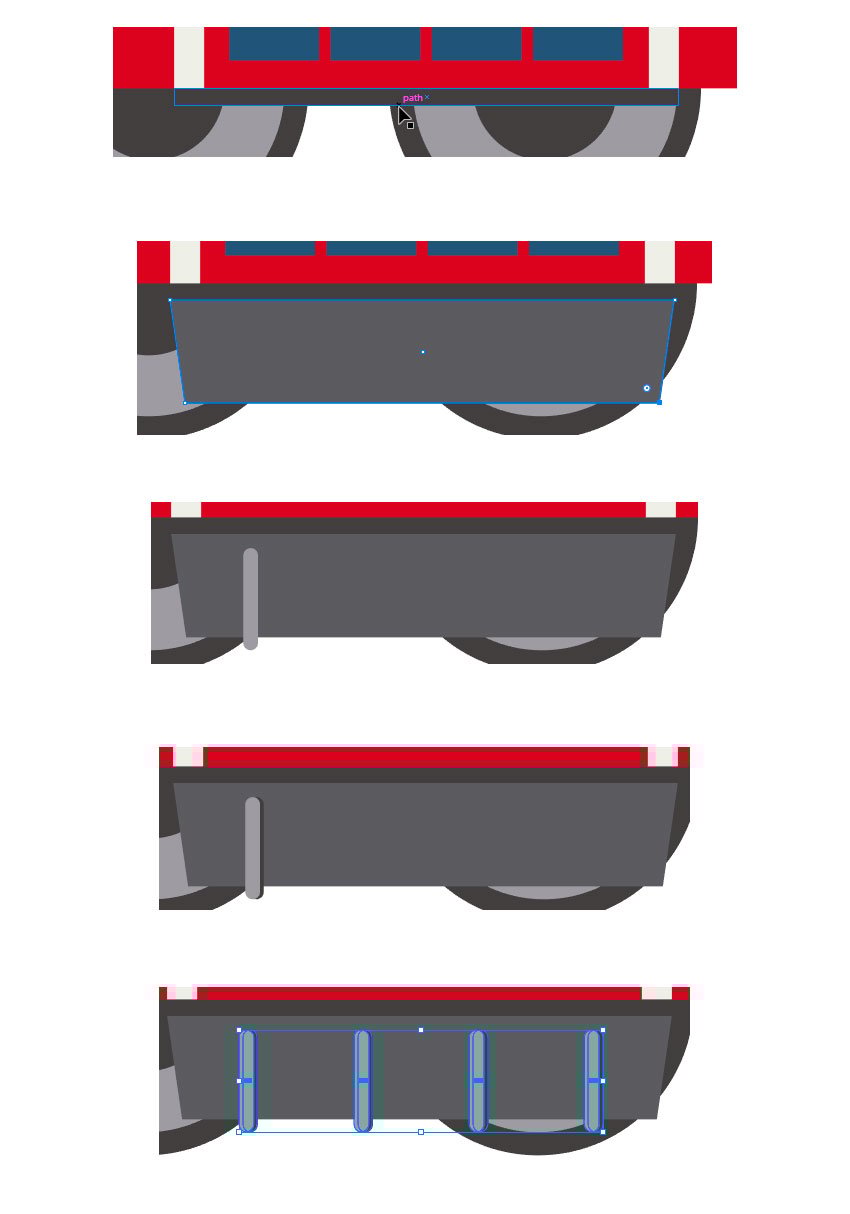 Adding rectangles under the front door