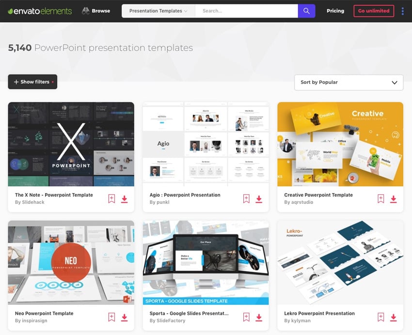 Elements PowerPoint templates
