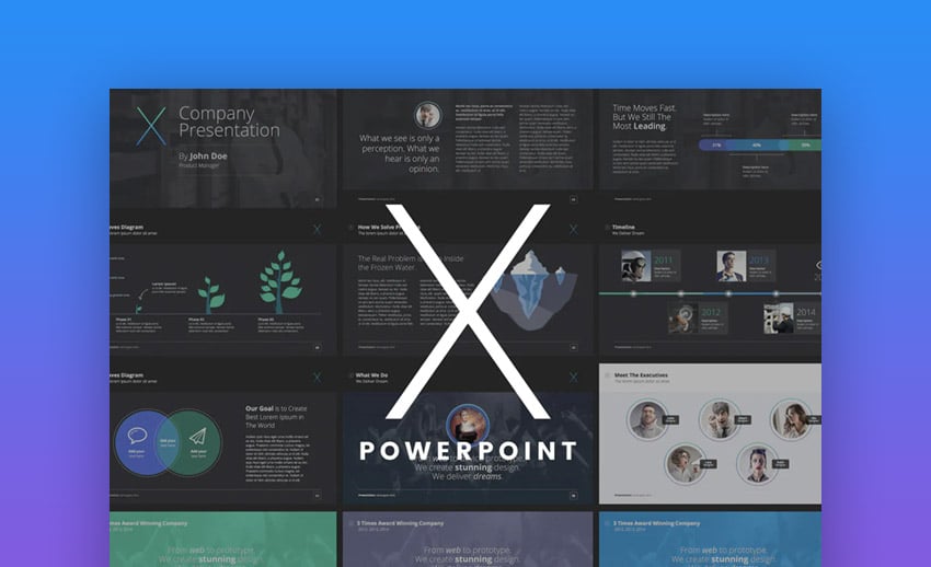 The X Note PowerPoint template