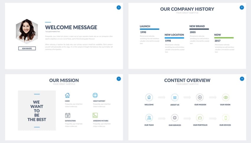 Plantilla gratuita Keynote que te da una idea de cómo presentar un proyecto de negocio