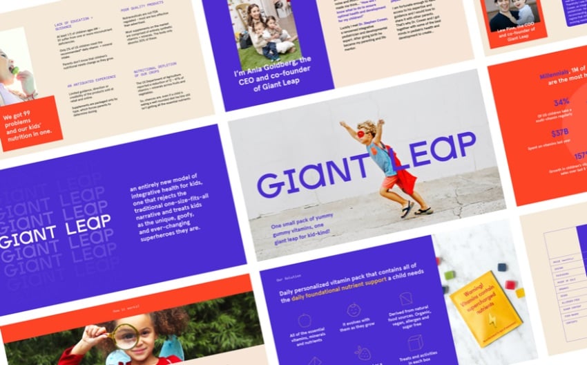 Giant leap Keynote business plan template