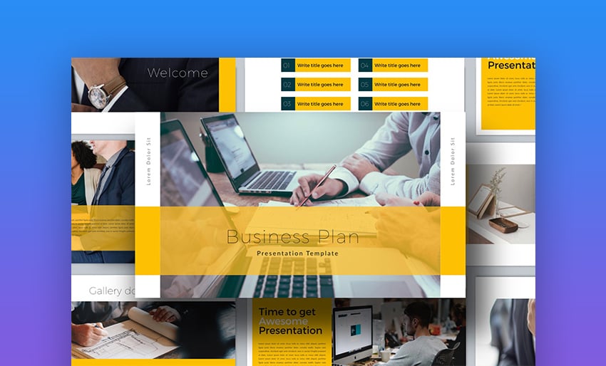 Plantilla Keynote que te guía cómo elaborar un plan de negocio