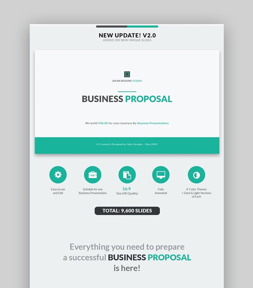 Plantilla plan de negocio con diseño multifuncional