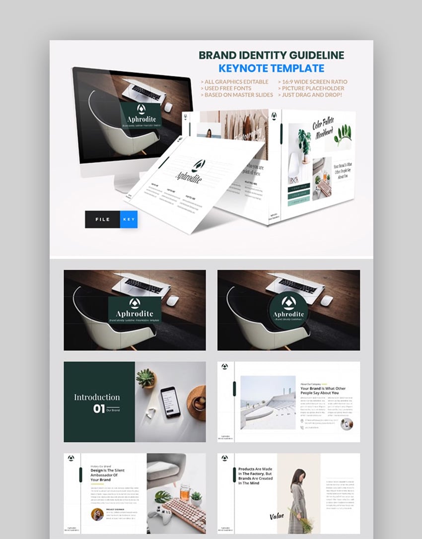 Plantilla Keynote para manual de identidad de marca