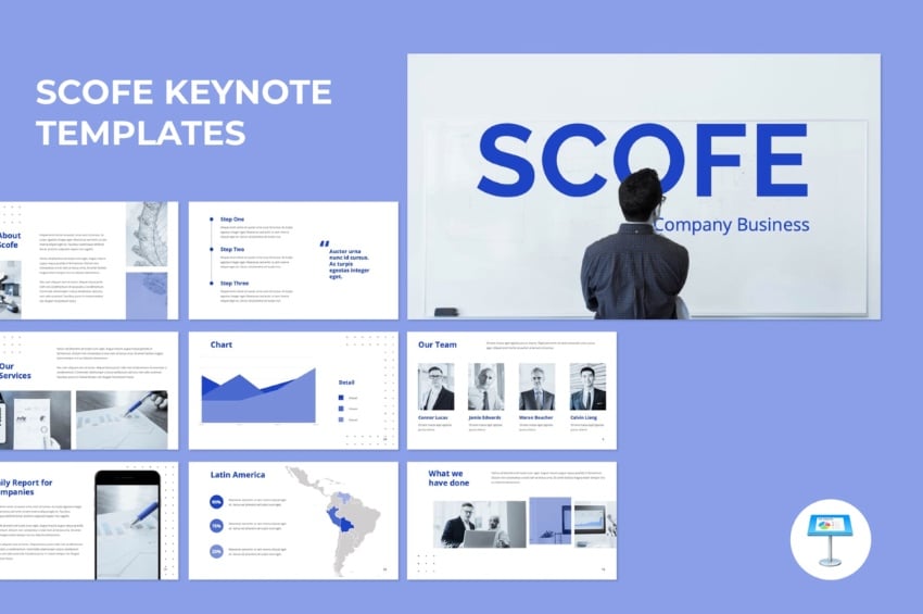 Plantilla Keynote de estilo minimalista