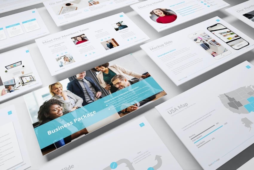 Foto de plantilla Keynote para presentación de negocio