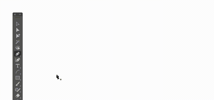 make curved line pen tool