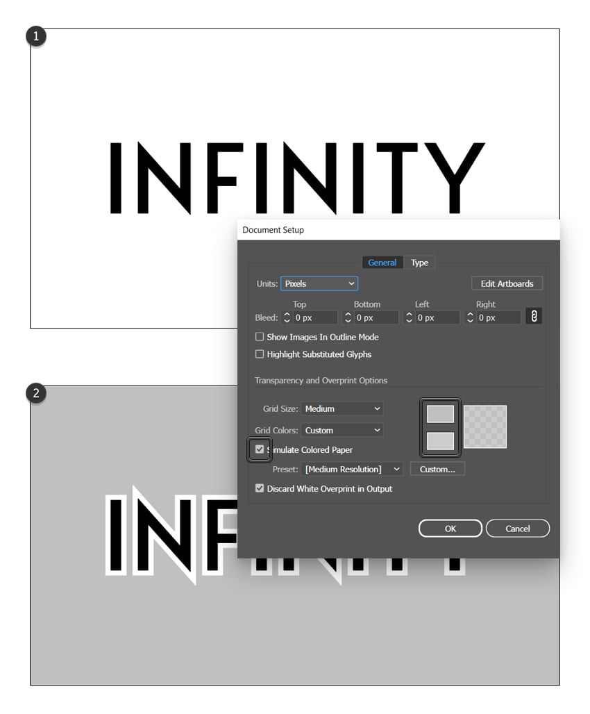 illustrator document setup change artboard color