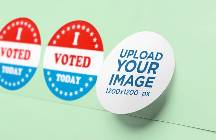 Circle Sticker Mockup