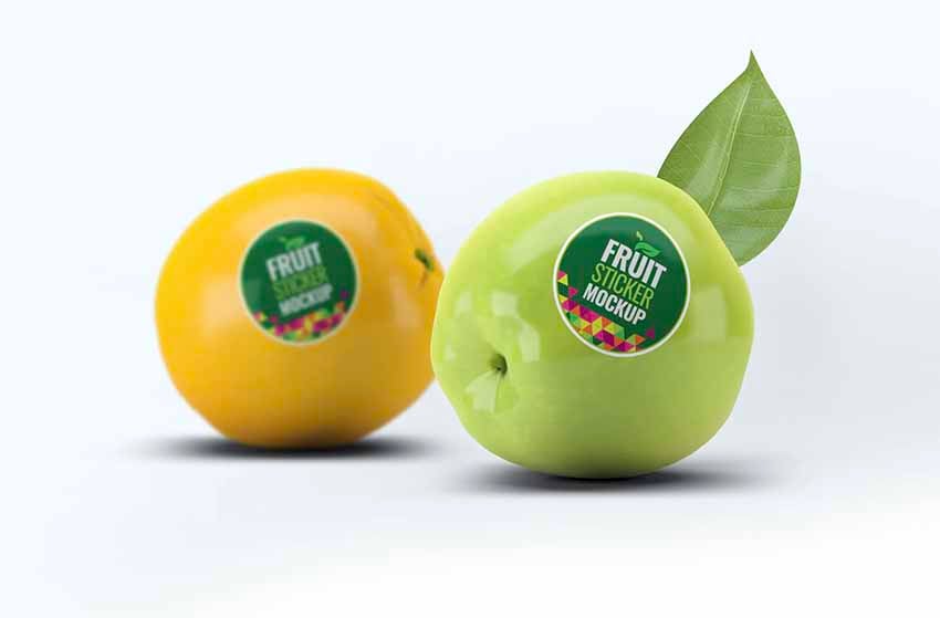 Fruit Sticker Mockups